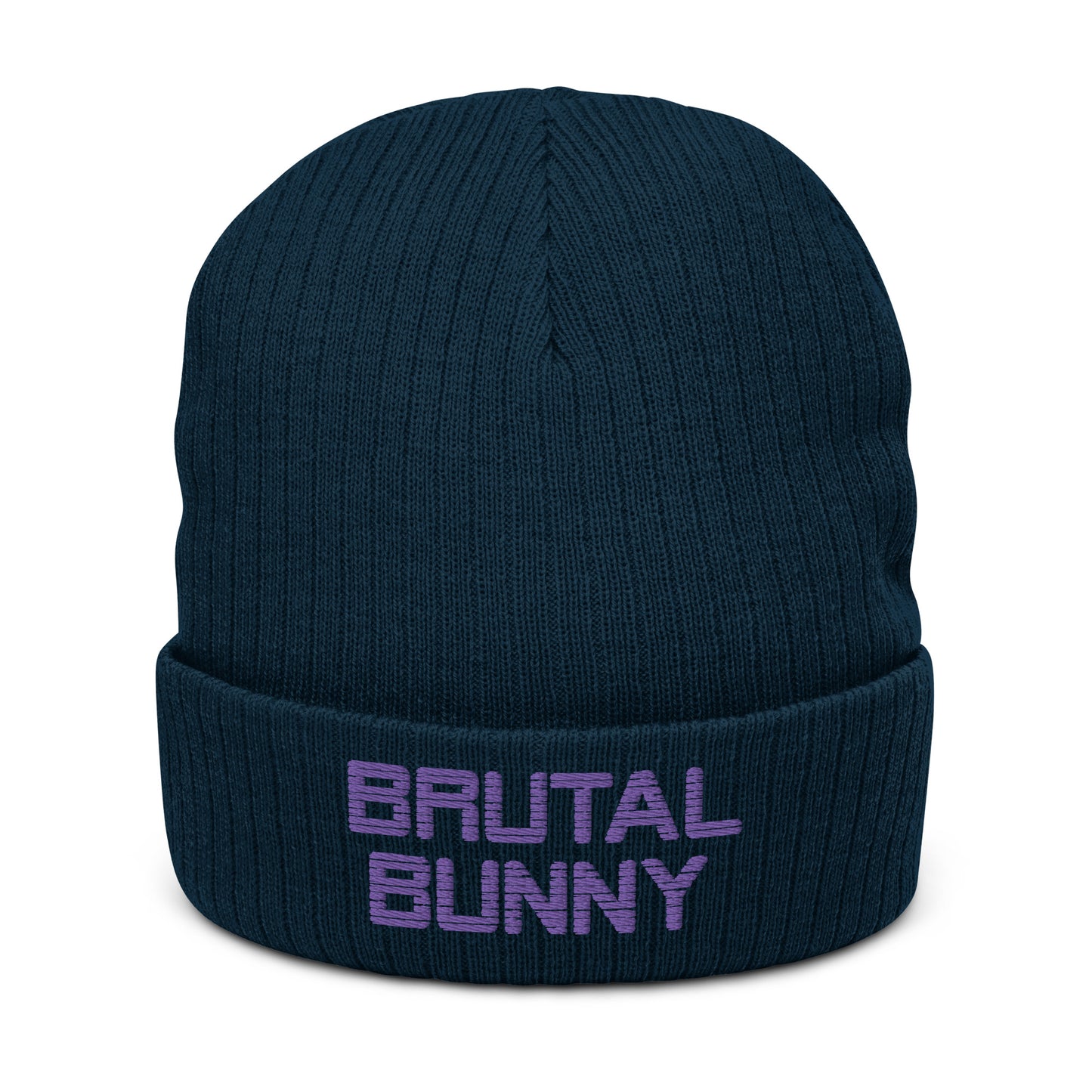 Brutal Bunny Logo Ribbed knit beanie