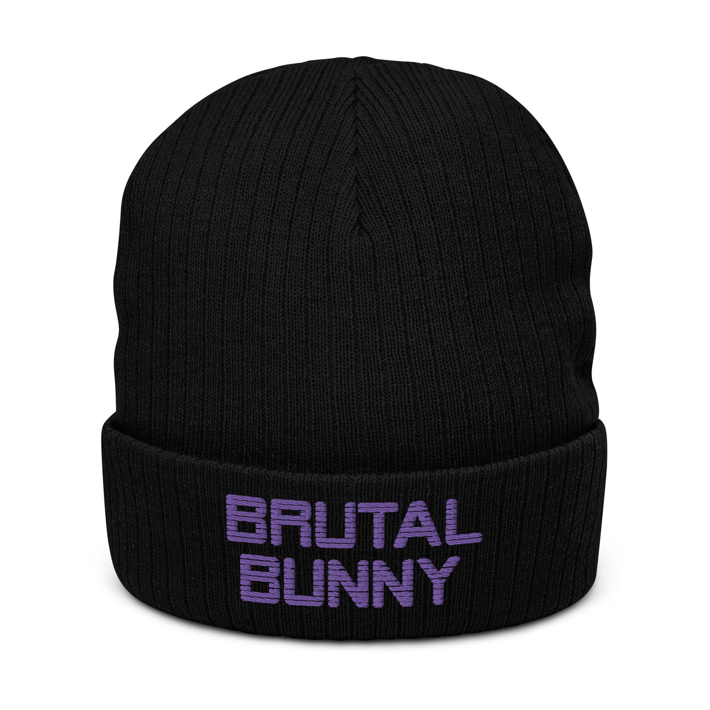 Brutal Bunny Logo Ribbed knit beanie