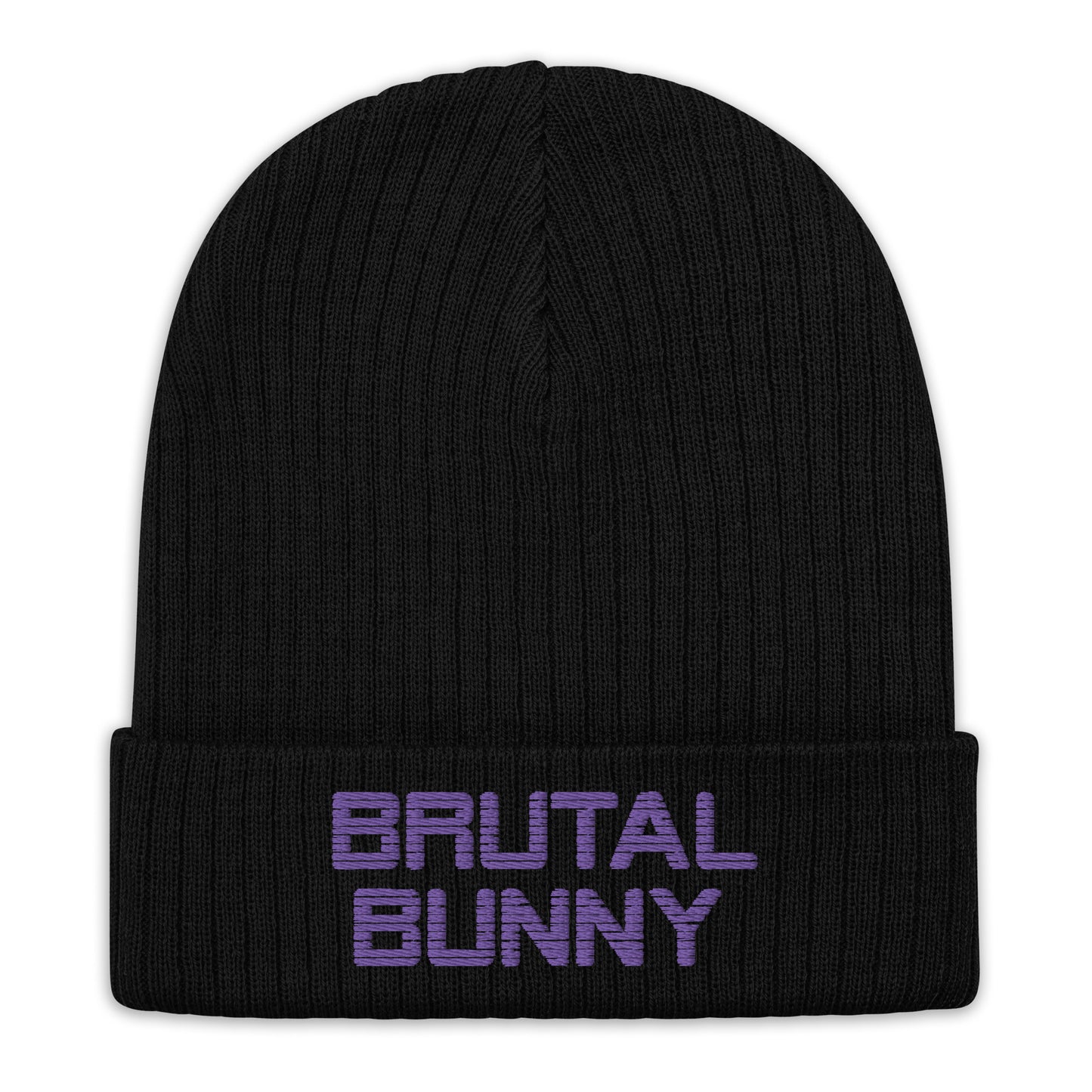 Brutal Bunny Logo Ribbed knit beanie
